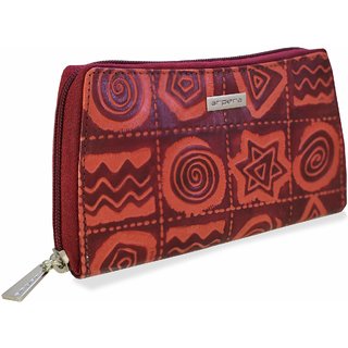 arpera Sofia Leather pouch purse cherry C11559-4 view 2