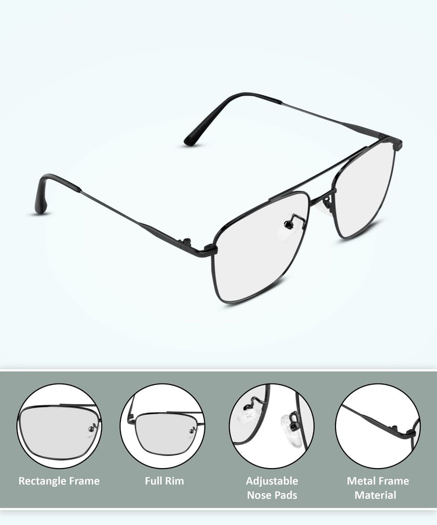 Jodykoes Stylish Looking Metal Square Frame (Black) view 2