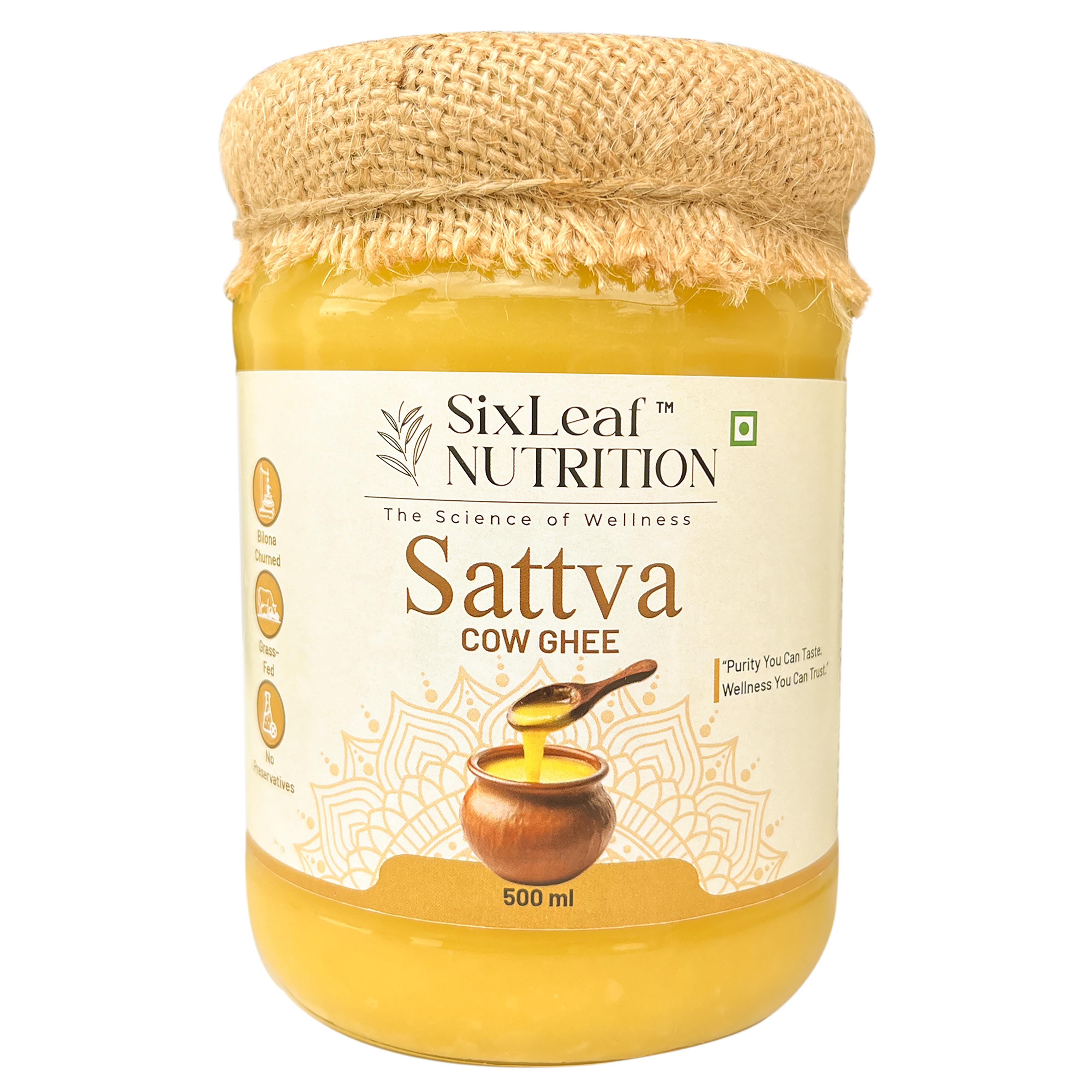 SixLeaf Sattva Cow Ghee 500ml