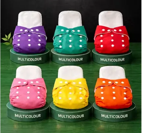 Pack of 6 with 6 Insert Modern Reusable Cloth Diapers