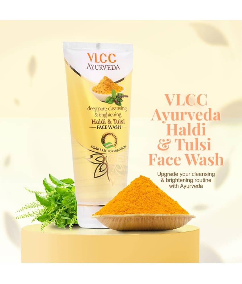 Vlcc Ayurveda Deep Pore Cleansing Haldi & Tulsi Face Wash , 100Ml(Pack Of 2) view 2