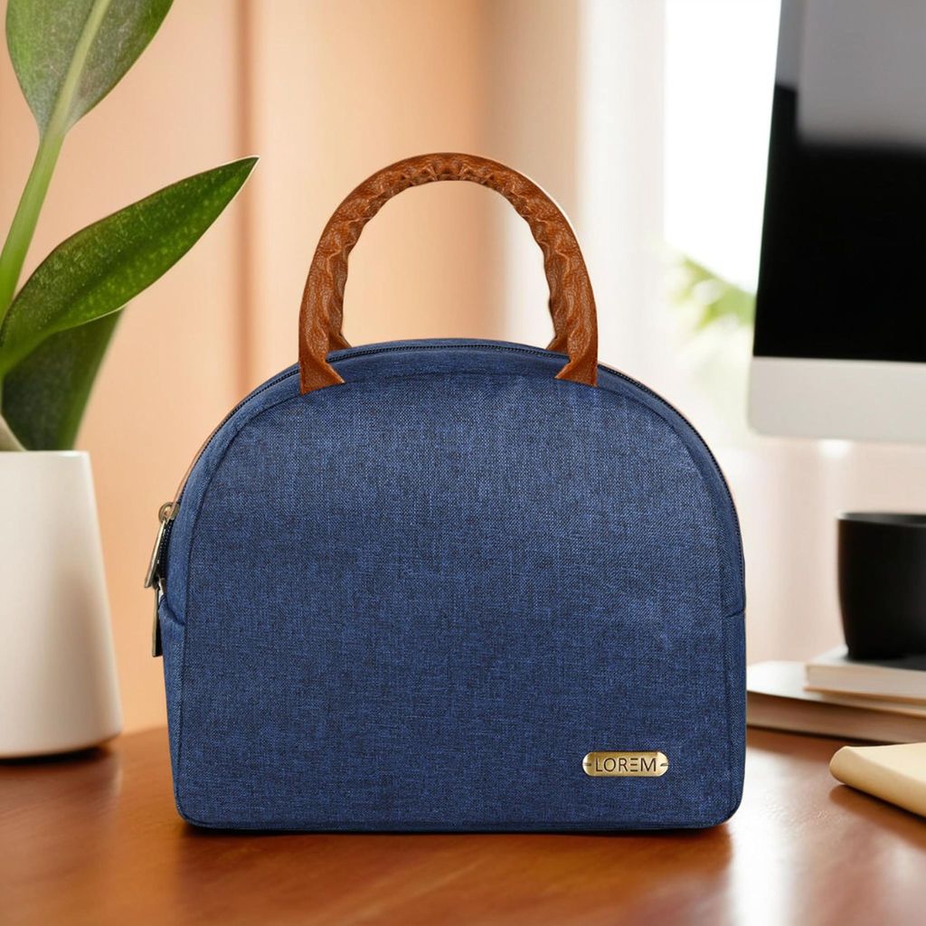LOREM Premium Leather Tiffin/Lunch Bag � 13L Capacity, Insulated for 5-6 Hours, Water-Repellent, Adjustable Strap, Multi-Pocket � Ideal for Office, School, Picnic, Travel view 2