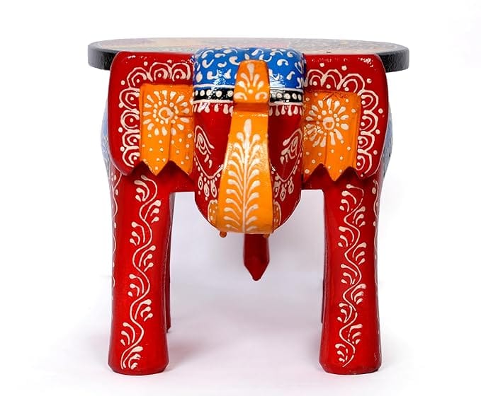 KONDAPALLI MULTY COLOUR ELEPHANT TABLE\STOOL\ HOME DECOR view 2