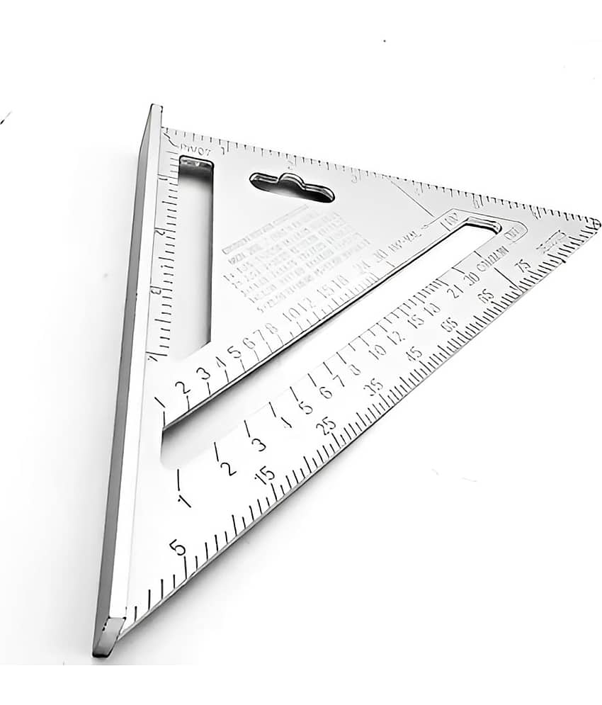 Double Side Scale Aluminium Alloy Metric Inch Triangle Ruler Measurement Hand Tools, Speed Square, Square Layout Tool (7 inch speed square) view 2
