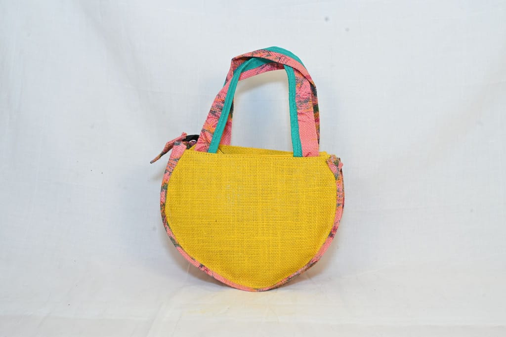 Handmade Jute Fabric Small Bag view 2