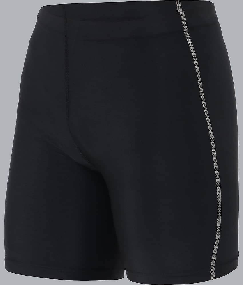 NEVER LOSE Black Polyester Men's Cycling Shorts ( Pack of 2 ) view 2