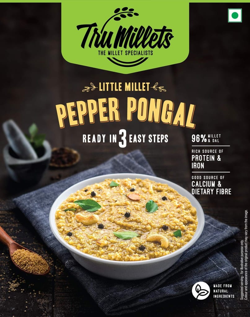 Trumillets | Healthy Millet Diet Meals | Ready to Cook | Pepper Pongal view 2