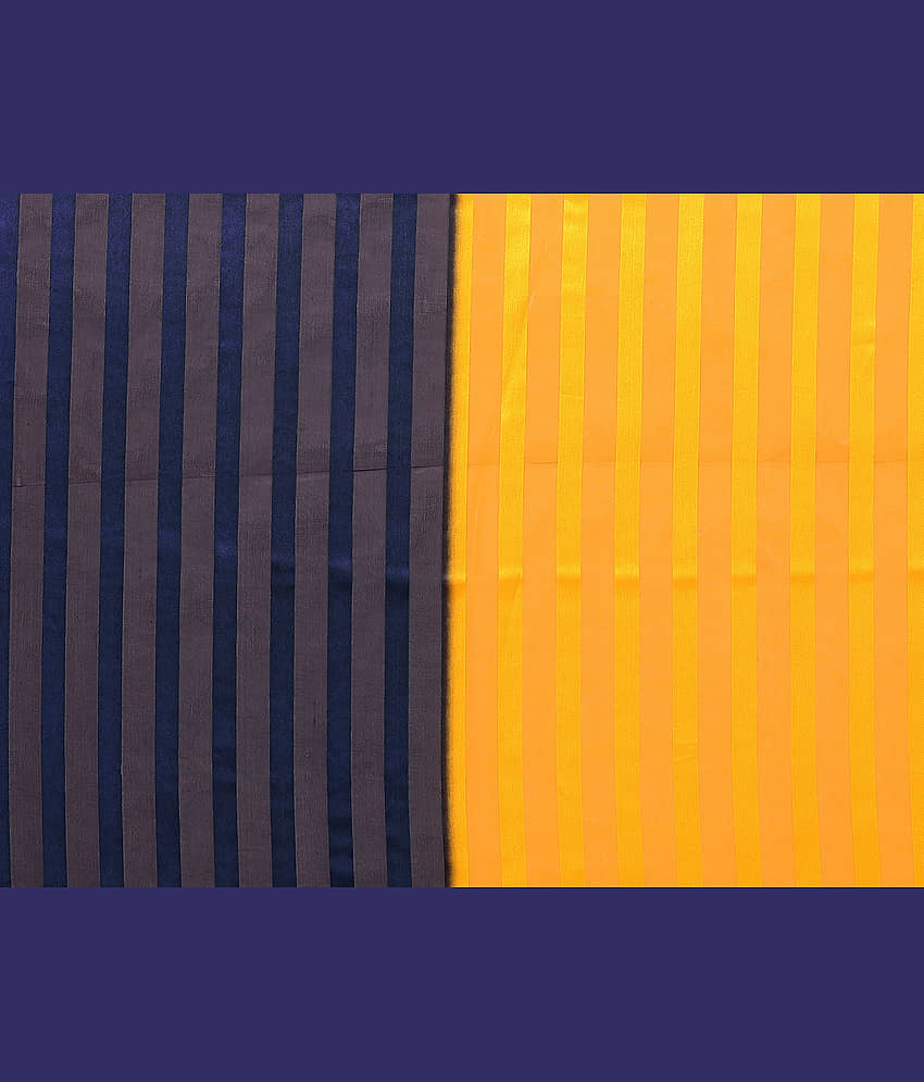 ANAND SAREES Satin Striped Saree With Unstitched Blouse Piece ( Multicolor ) view 2