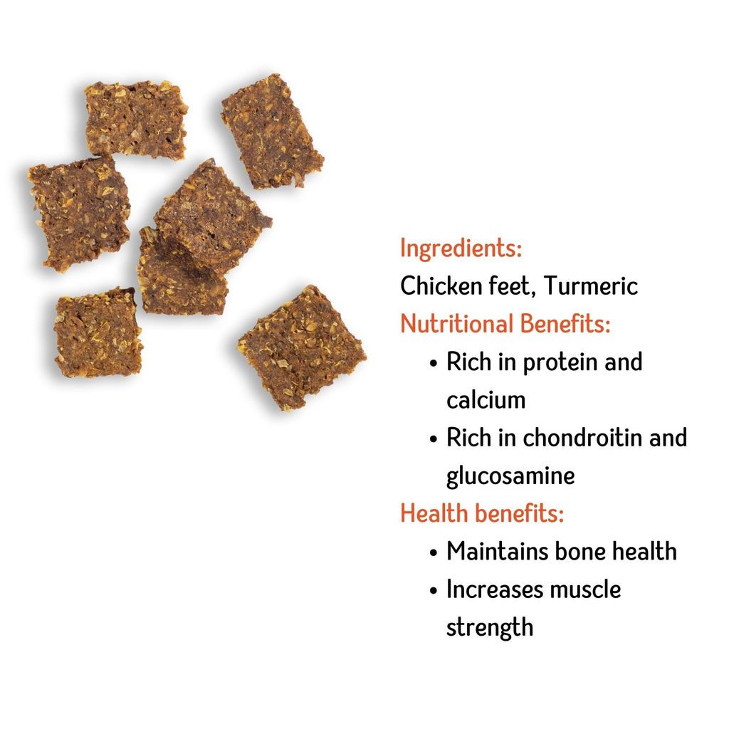 Nuts over Mutts Protein Crunchies for Dogs! Chicken Feet in a Biscuit. All-Natural, Gluten Free, preservatives Free, Dog Treats. Crunchy Biscuits for Dogs. 1 Pack (150 gm) view 2