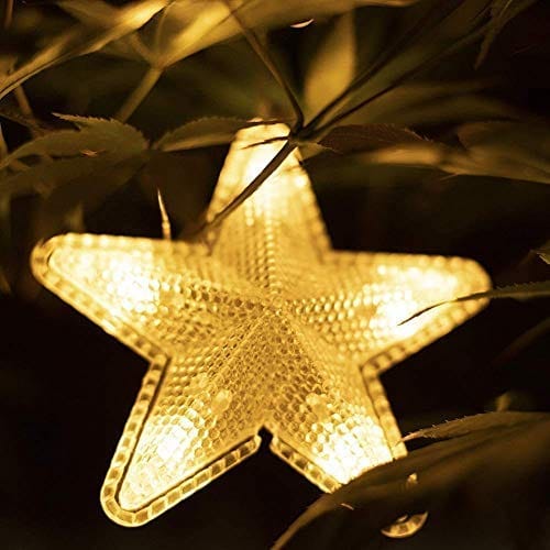 GLOWSERIE Warm White Star Shape Hanging Fairy Lights for Bedroom Aesthetic view 2