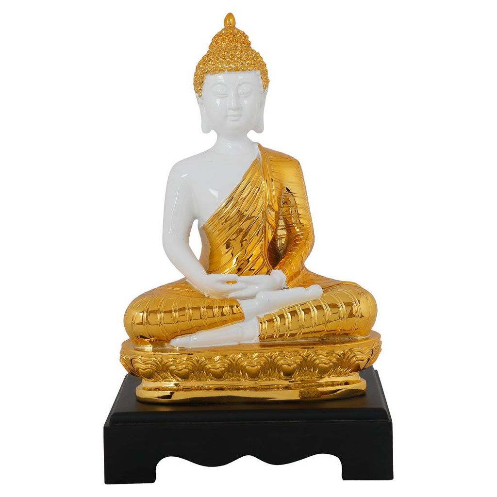 Craftlayout Meditating Sitting Buddha Idol 12 Inch view 2