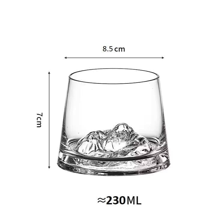 Mount Everest 3D Whiskey Glass | 230 ML | Unique Crystal Bourbon Glass for Whiskey Lovers | Perfect for Whisky, Juice, Water, Liquor, Scotch, Cocktail Mug view 2