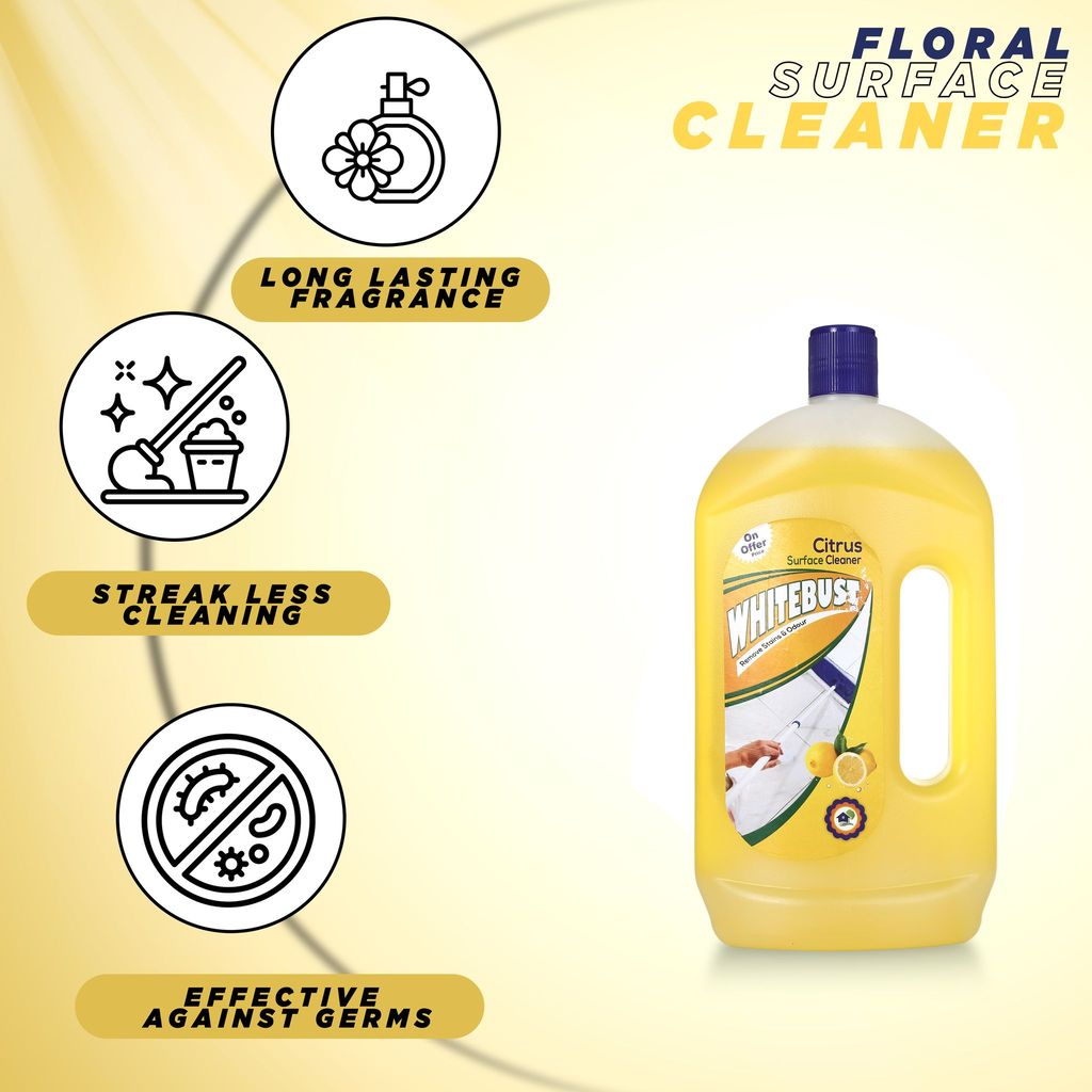 Whitebust Floor Cleaner Citrus & Lavender Fragrance 975ml Pack of 2 view 2