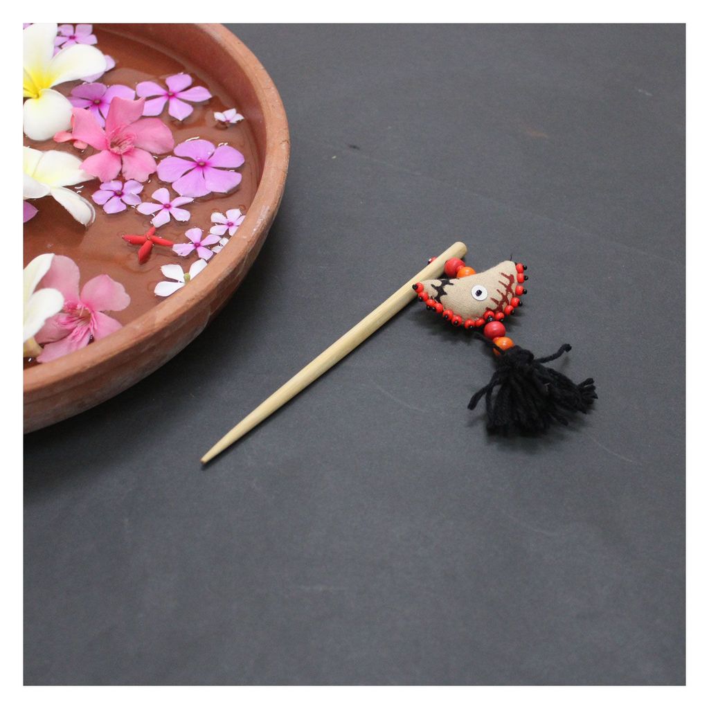 Garvi Gurjari Handcrafted Wooden Hair Juda Pin / Hair Stick view 2