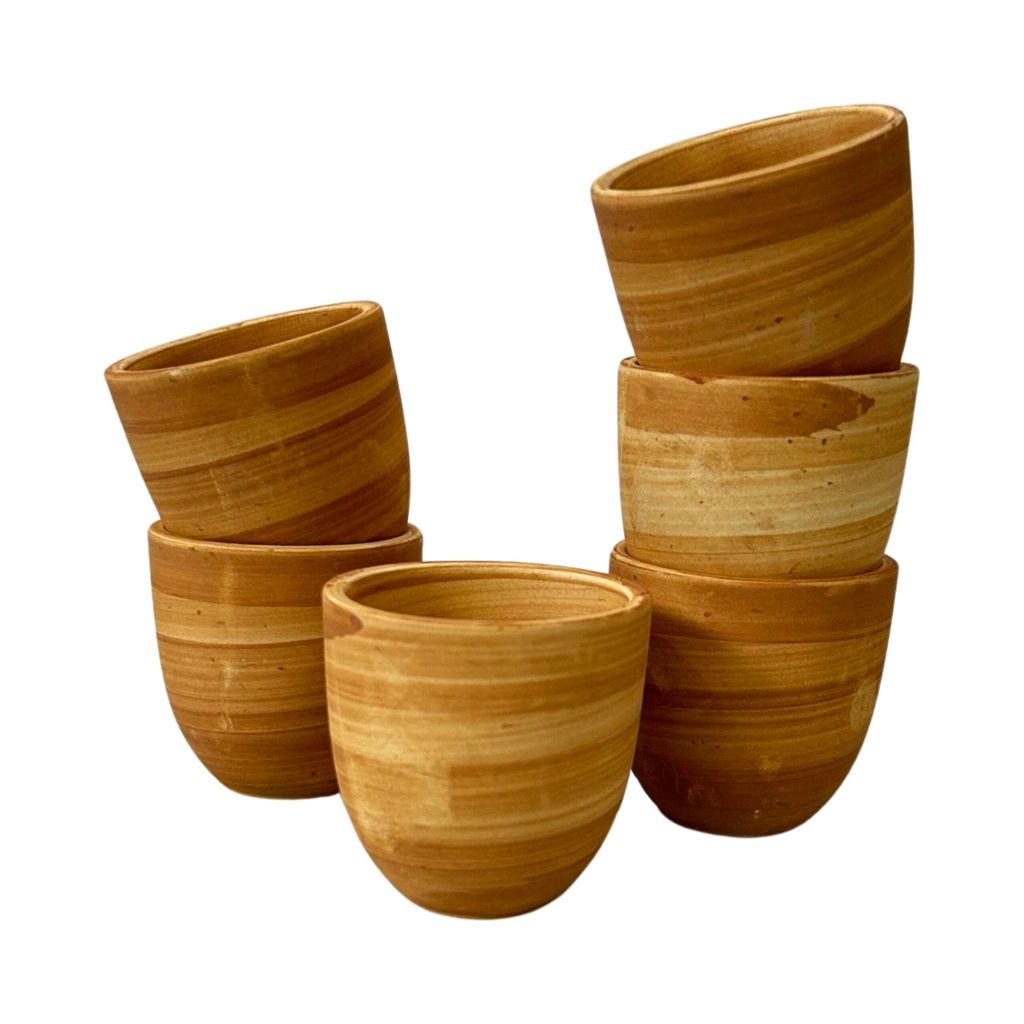Ceramic Dining Matte Brown Kullads Set of 6 view 2