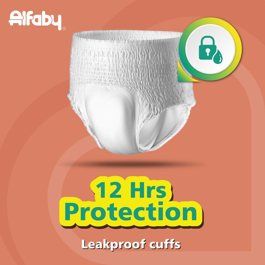 Alfaby Super Duper Dry Comfy Pants - Diapers for Babies Size M (7-12 kgs) - Pack of 74 view 2