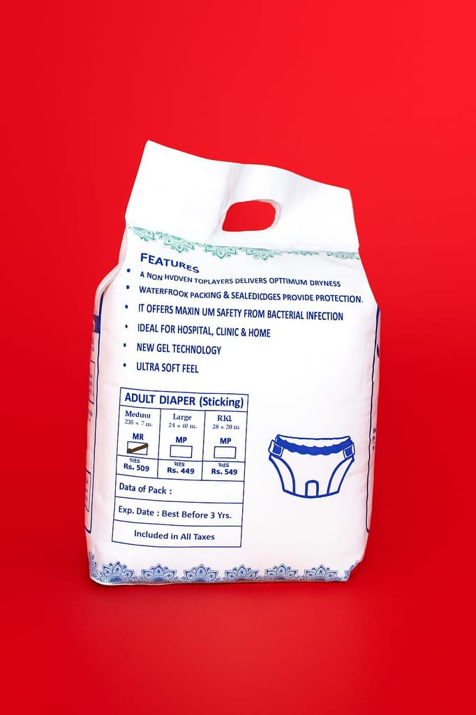 A Care Touch Adult Diaper Sticking Style | Adult Diaper Medium Size Waist |10 hr Absorption-Protection | Unisex with Wetness Indicator | Odour Control | Goodness of Aloe Vera | (10 Units, Pack of 1) view 2
