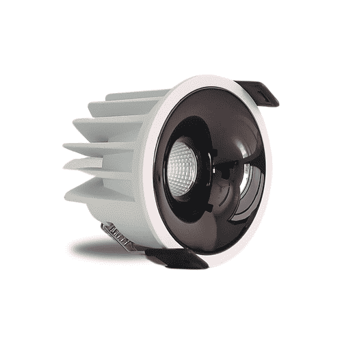 SPARKWORLD 12W LED Surface COB Spot Light Black Body with Black Reflector | Natural White Ceiling Focus Light | Pack of 1 | Colour: Warm White view 2