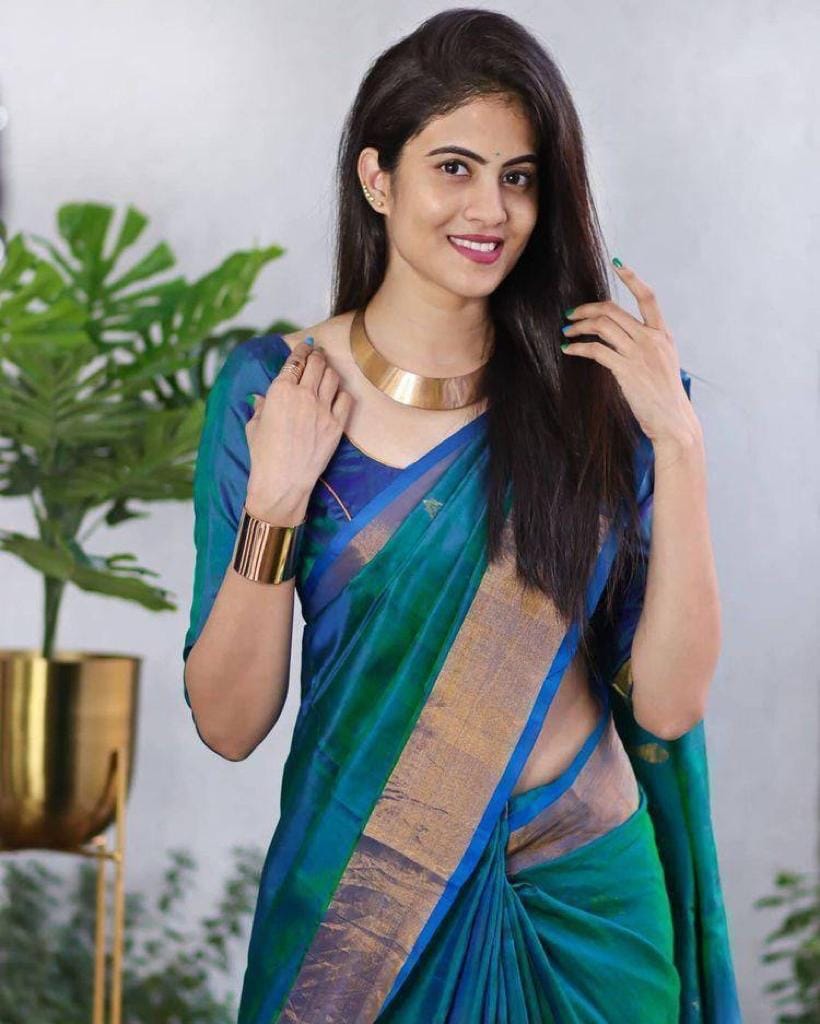 Latest Party Wear Fancy Jaccquard Saree with Work On All Over The Saree view 2