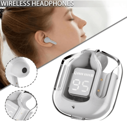 UltraPods Max True Wireless Headphones, Bluetooth 5.3, LED Display, Noise Cancelling, Water-Resistant, Fast Charging view 2