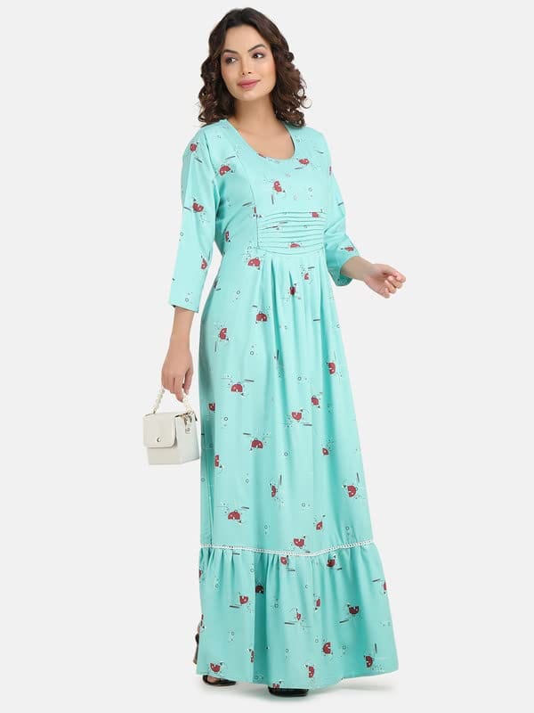 KOI Green Rayon Summertime Maternity Casual Dress XL view 2