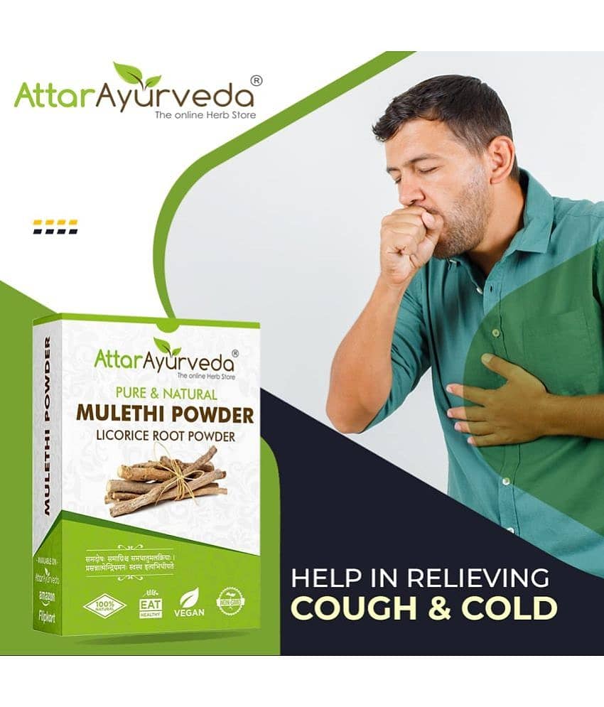 Attar Ayurveda Pure & Natural Mulethi Powder For Skin Whitening, (200gm) view 2