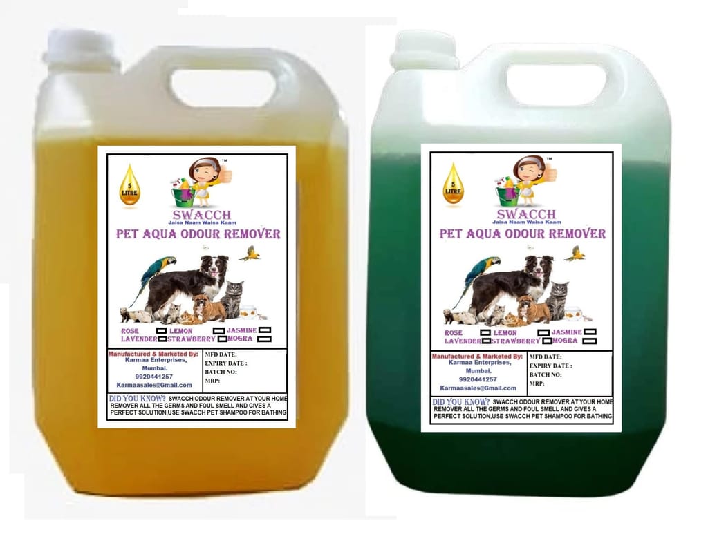 Swacch PET Aqua Odour Remover (5 Litre) (Combo Pack of 2) Lemon & Mogra view 2