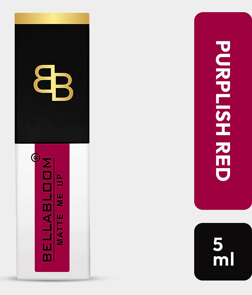 BELLABLOOM Purple Red Liquid Matte Lipstick, 5ml (Pack of 1) view 2