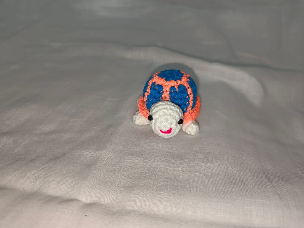Handmade Crochet Turtle Toy view 2