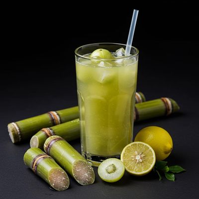 Amla Lemon Cane [Sugarcane Juice+Amla+Lemon]