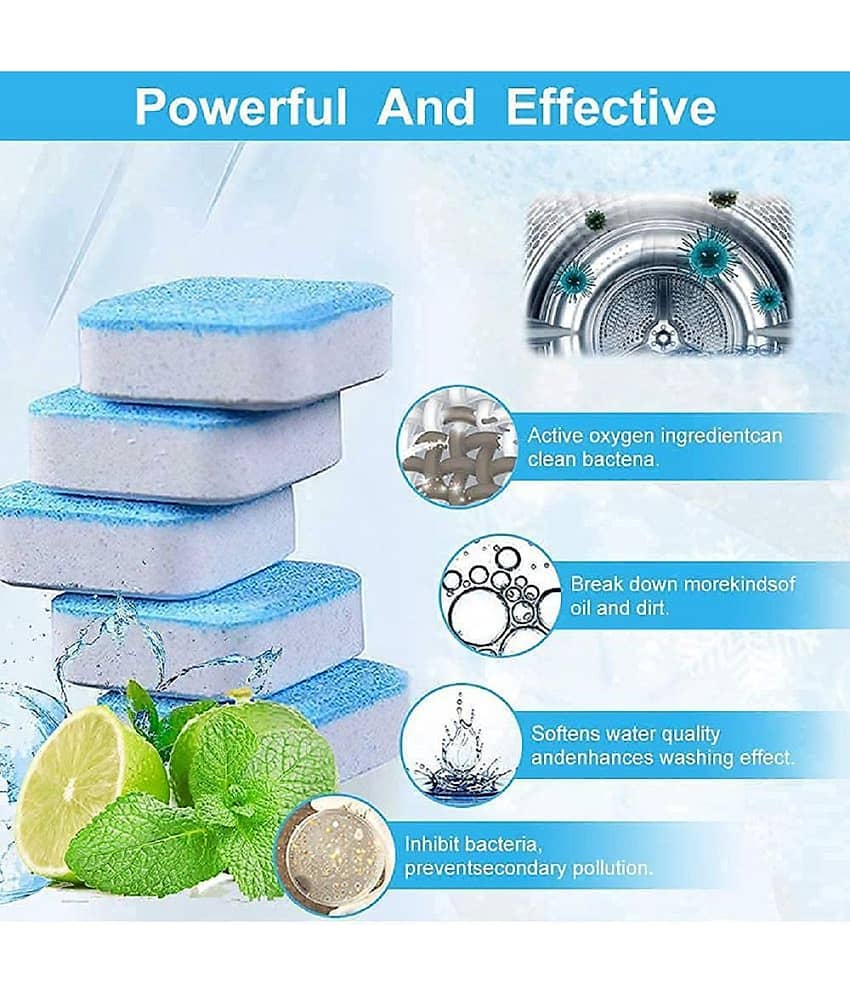 DHSMART Washing Machine Cleaner All Purpose Cleaner Tablets Dishwasher Descaling Powder, Deep Cleaner Tablet 5 no.s Pack of 5 view 2