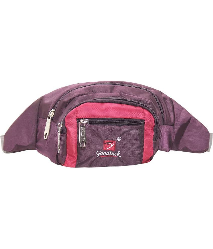 Goodluck Polyester Maroon Waist Pouch view 2