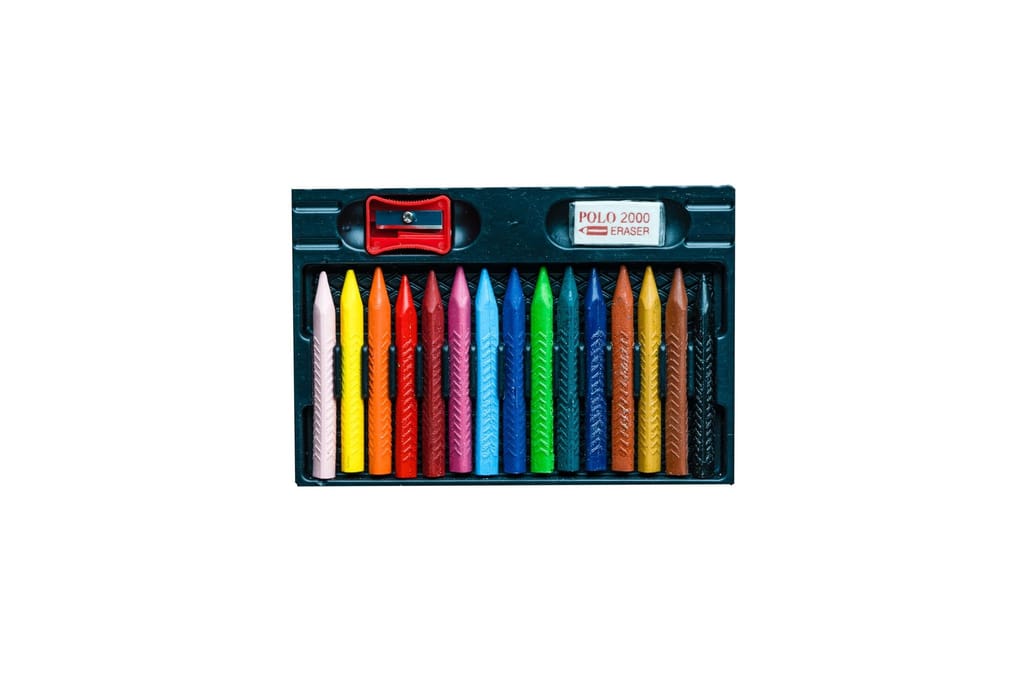 polo Triangular Plastic Crayons - 15 Vibrant Shades, Non-Toxic & Break-Resistant - Better Grip & Longer Lasting Than Standard Crayons - Ideal for Kids, Toddlers & Artists view 2