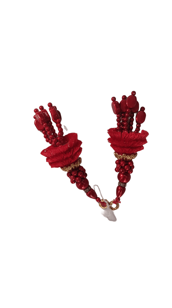 Red Hanging Blouse Tassels view 2