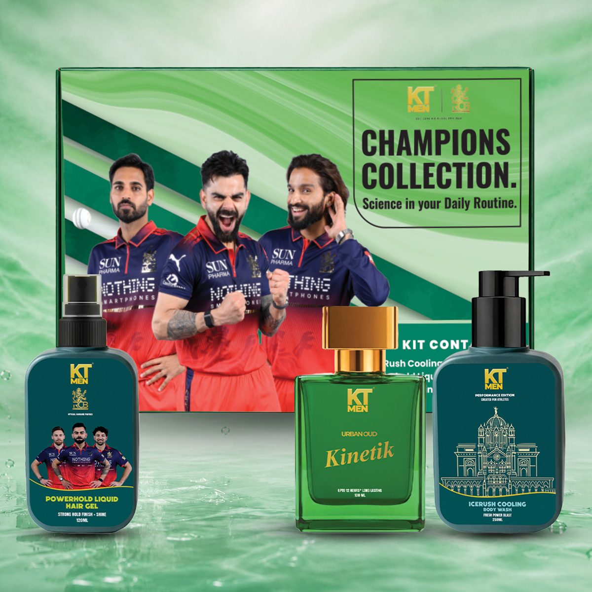 KT Men Champions Collection Gift Box, The Ultimate Grooming Trio for Champions view 2