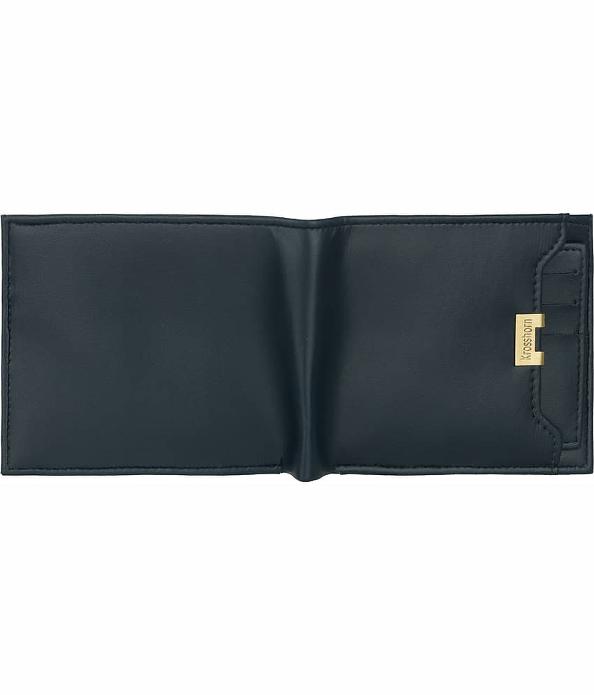 Krosshorn PU Solid Men's Regular Wallet With 7 Slots For Card ( Blue , Pack of 1 ) view 2