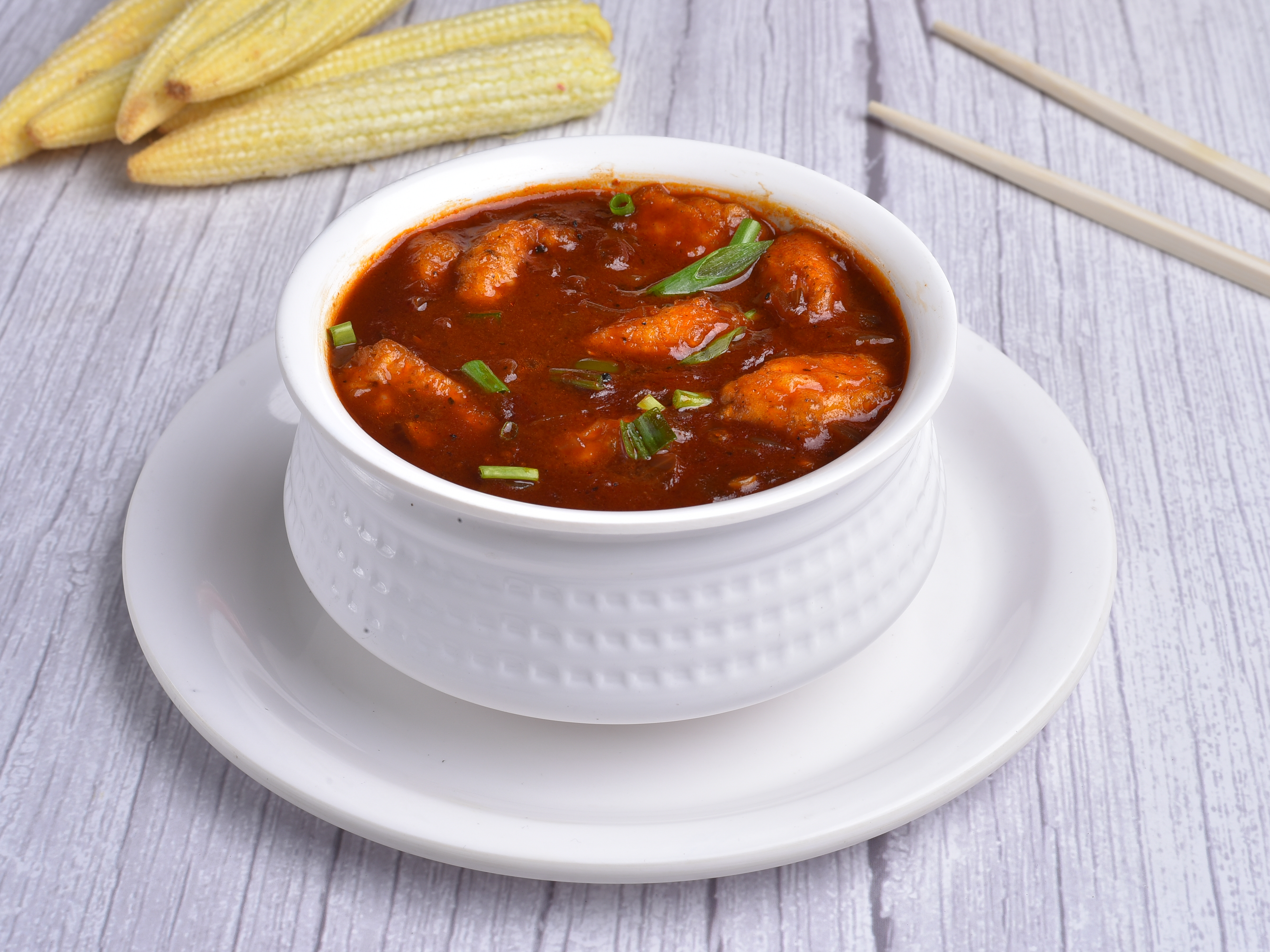 BABY CORN MUNCHURIAN GRAVY