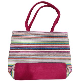 Pink Premium Cotton Birds Design Multipurpose Bag For Women view 2