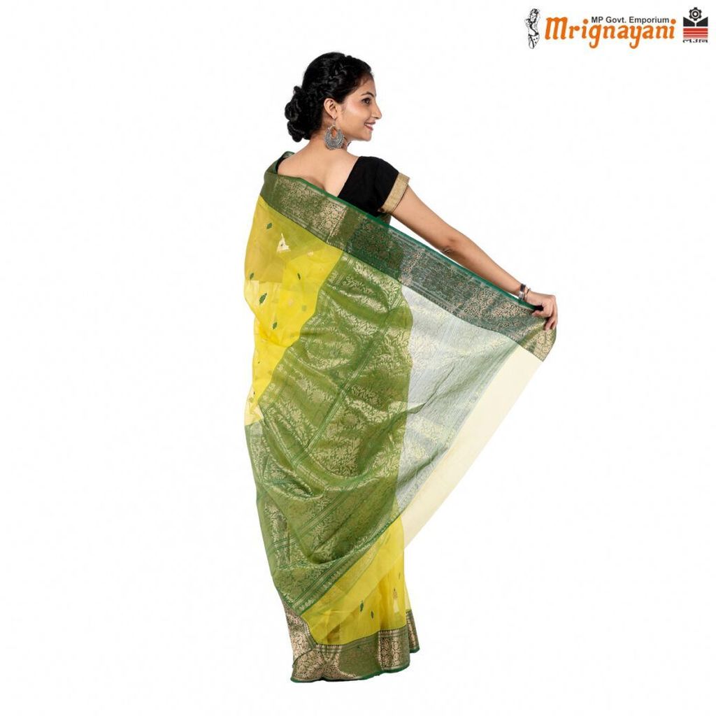HANDLOOM CHANDERI SILK SAREE WITH BLOUSE(SKU - 1SC112310522, SAREE - 1001) view 2