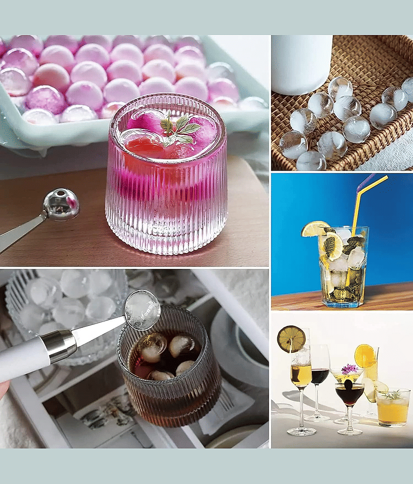 Cavity Ice Trays for Freezer, Ice Cube Tray, Ice Cube Tray with lid, Round ice Cube Tray view 2
