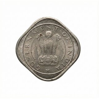 2 Annas 1949 Standing Peacock, India old Pattern Fancy Coin Silver Heritage view 2