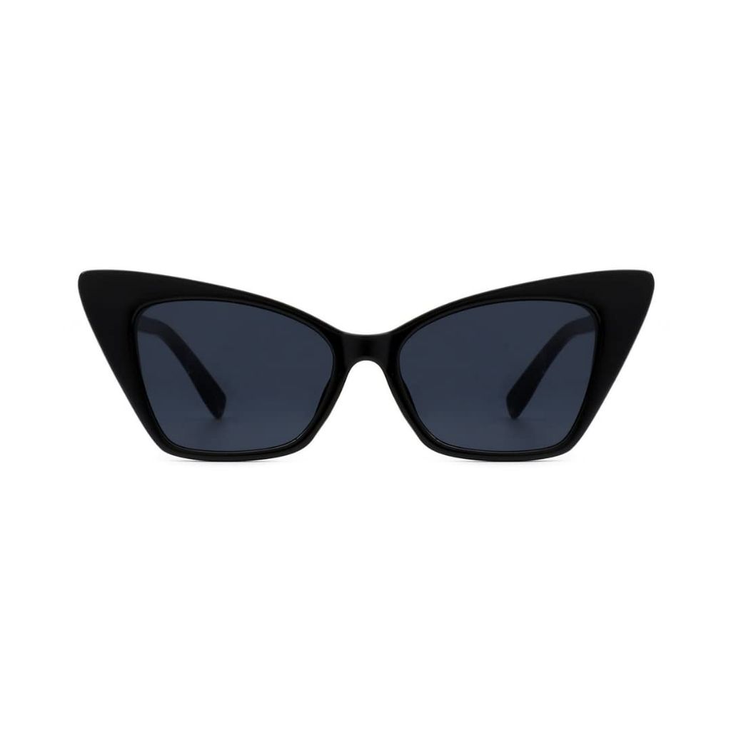 4Flaunt Full Rim Stylish, Latest & Trending Vintage Retro Cat Eye Fame Series Sunglasses For Women | 100% UV400 Protected | Medium (51-17-145 mm) | 4FS03 (C1 - Black) view 2