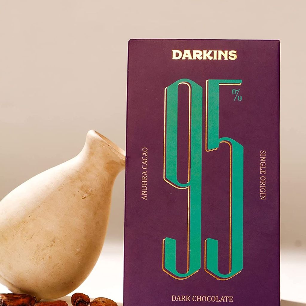 DARKINS Dark Chocolate 65% Coffee | 70% Almonds | 63% Orange | 70% Blueberries | 63% Peppermint | 70% Cranberry | 63% Banarasi Paan Chocolates Bar 50 GM Each | 95% 55% 70% Dark Chocolate 65 GM Pack of 10 view 2
