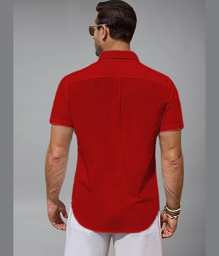 BHUVIKOO Cotton Blend Slim Fit Solids Half Sleeves Men's Casual Shirt - White ( Pack of 1 ) view 2
