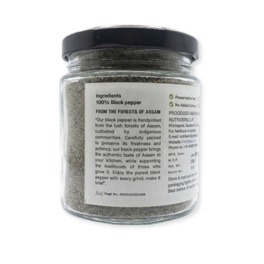 HyFood Black Pepper Powder - 410 gm - One jar of Black Pepper view 2