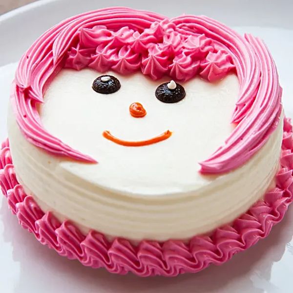 Pink Pineapple Cream Cake Half Kg view 2