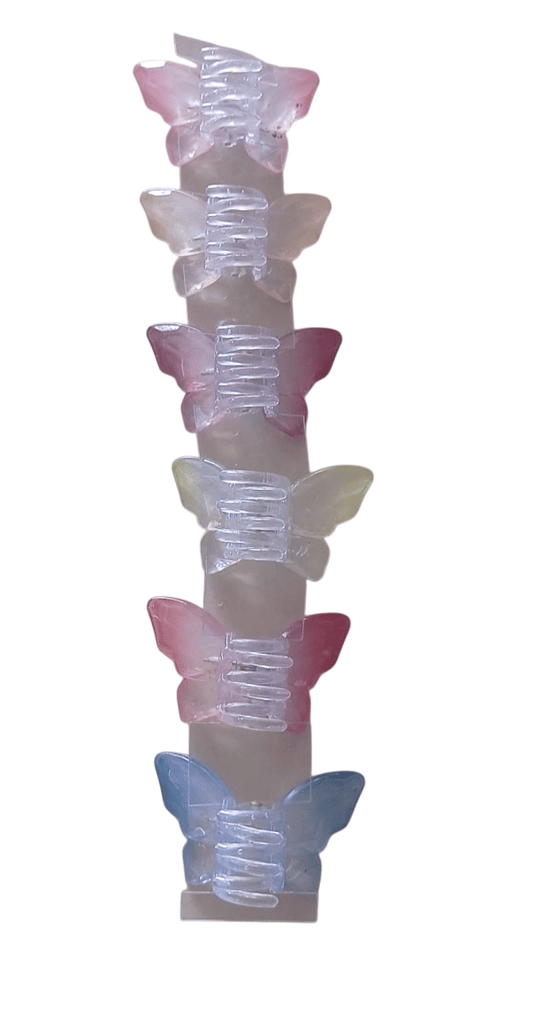 6 Pack of Butterfly Hair Clips - Kawaii Hair Accessories for Women and Girls view 2