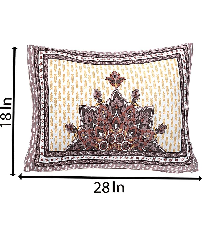 AJ Home - Pack of 2 Cotton Abstract Standard Size Pillow Cover ( 71.12 cm(28) x 45.72 cm(18) ) - Brown view 2