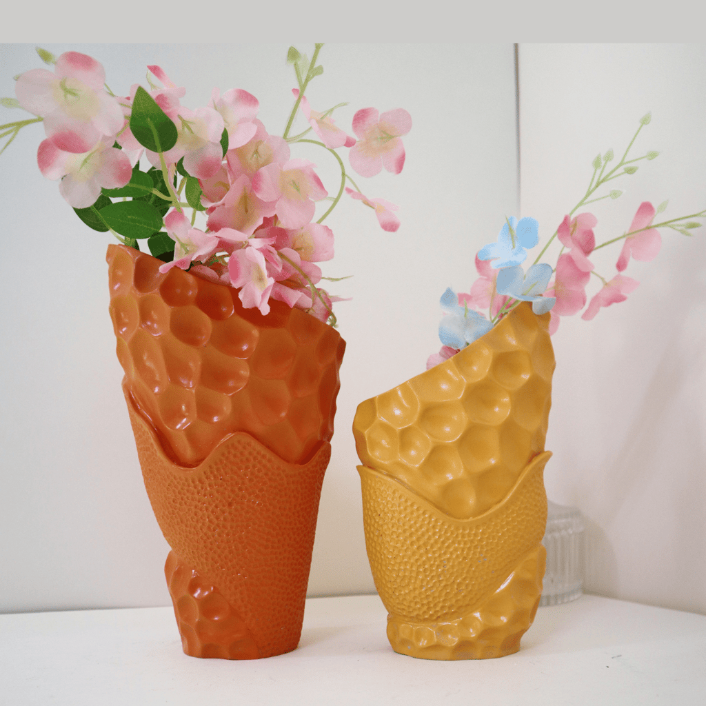 Beauty of Embossed Patterned Flower Vase view 2