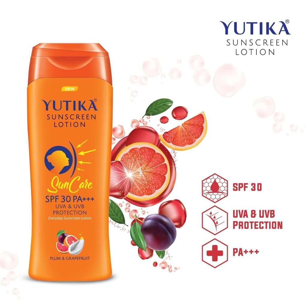 Yuthika Sunscreen Lotion 100ml with Lip Balm 10gx2Pcs, Sunscreen SPF 30 PA+++ with UVA & UVB Protection view 2